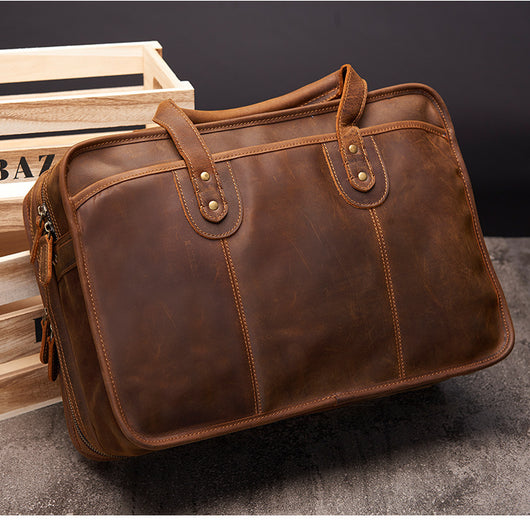 Maletín Ejecutivo de Cuero Crazy Horse Vintage - Gran Capacidad para Hombre - Image 6