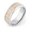 Anillo de Tungsteno con Madera de Koa Claro