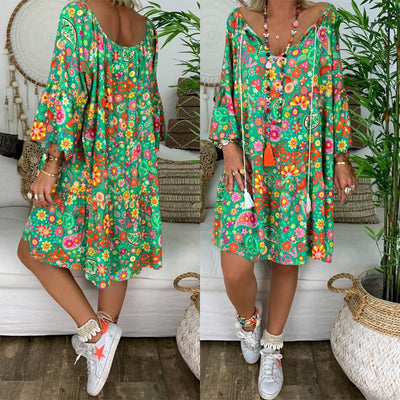Blusa Playera con Mangas Estampadas y Volantes - Image 3