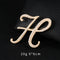 Brooch customization English letter brooch Pearl pin for women 4 colors