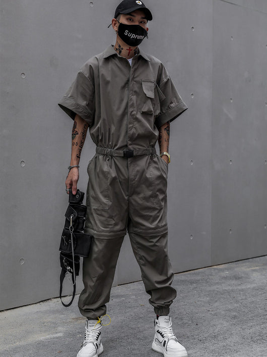 Traje de Trabajo Japonés Retro Desmontable - Corte Holgado para Hombre - Image 7