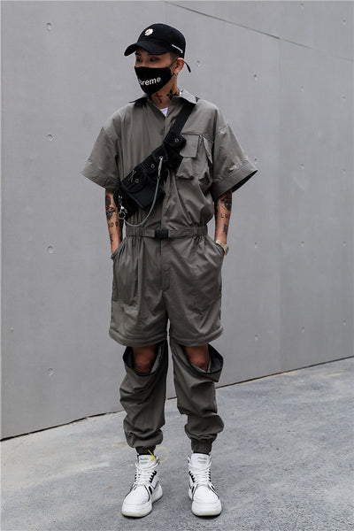 Traje de Trabajo Japonés Retro Desmontable - Corte Holgado para Hombre - Image 11