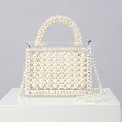Bolso Tejido de Perlas y Cuentas Hecho a Mano - Image 3