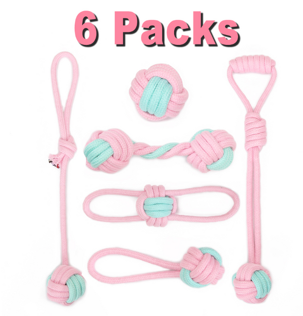 Juguete Masticable de Cuerda para Perros Pequeños - Limpieza Dental Natural