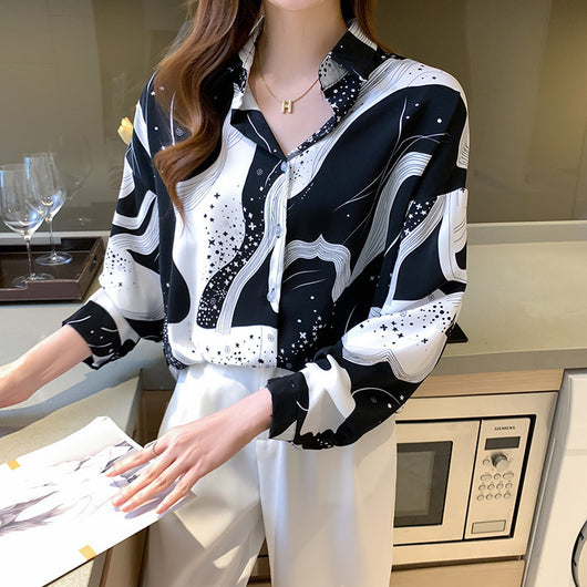 Blusa Casual Estilo Occidental de Manga Larga para Mujer - Image 9
