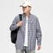 Camisa Cuadros Algodón Transpirable Ajuste Slim para Hombre