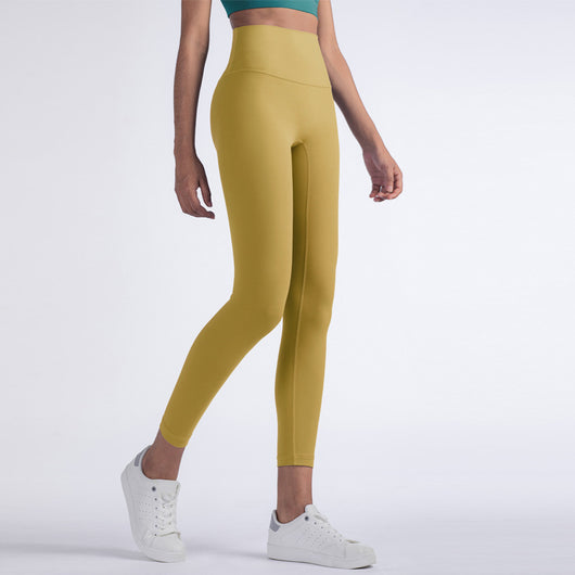 Pantalones de Yoga Cintura Alta Beige - Image 16
