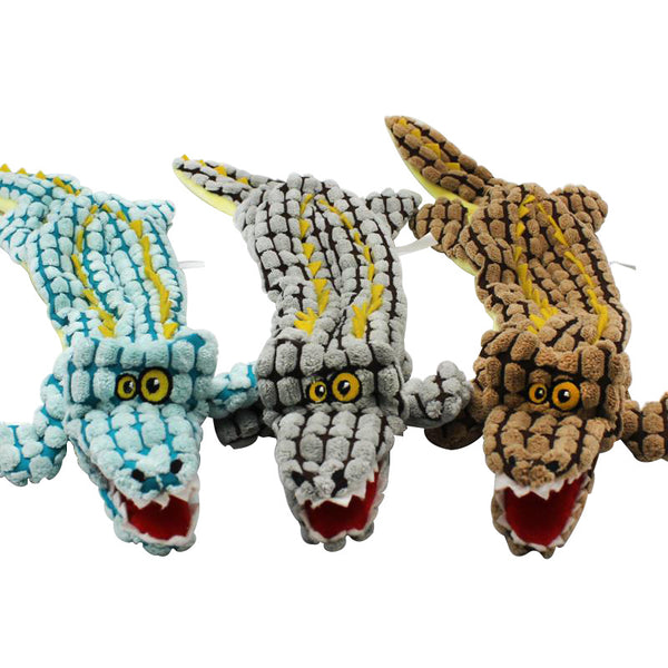 Juguete Mordedor de Cocodrilo con Sonidos para Perros