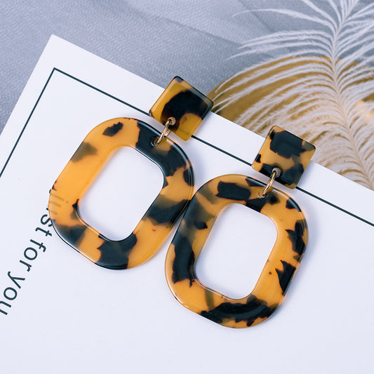 Aretes de Acrílico Estampado Leopardo - Image 2