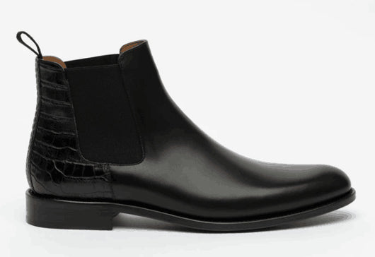 Bota Casual de Cuero con Costura Aparente - Diseño Monocolor - Image 2