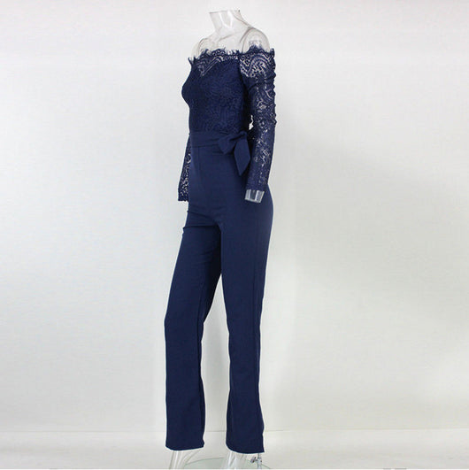 Jumpsuit Mariposa con Encaje y Parches - Cuello Italiano - Image 4