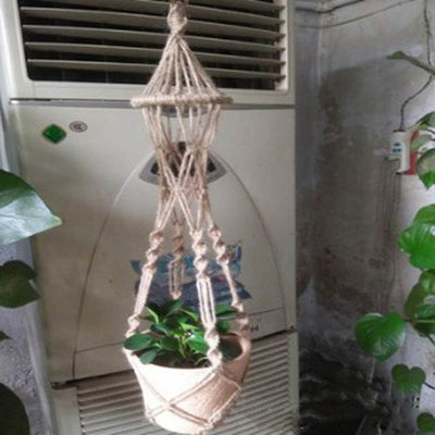 Cesta Colgante de Cuerda para Macetas