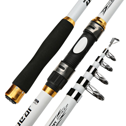 Caña de Pesca Telescópica para Carpa 2.1M-3.6M Fibra de Carbono FRP