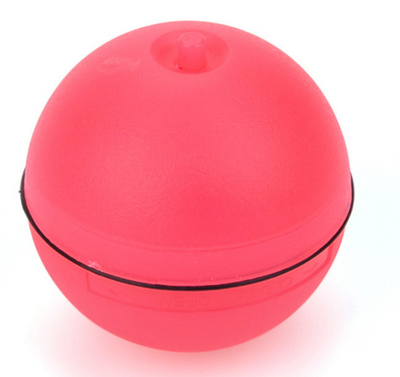 Blue LED Magic Ball pet toy for cats, packaged with batteries, measuring 6.4cm, on a white background. - Image 4
