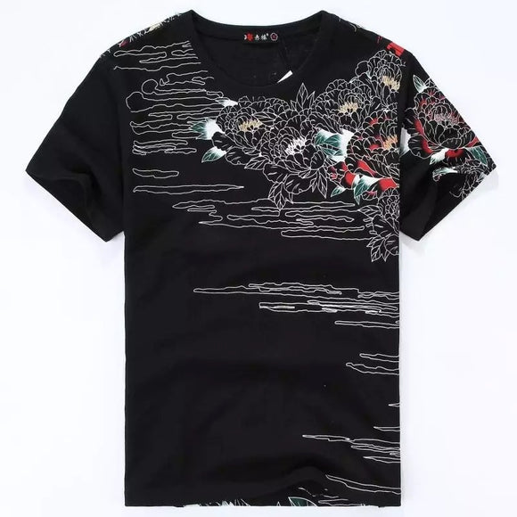 Playera Bordada Tigre Manga Corta