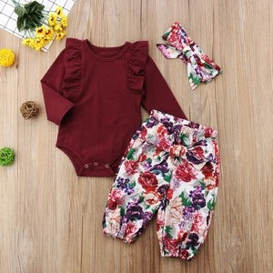 Conjunto de 3 Piezas: Jumpsuit Estampado con Diadema - Image 2