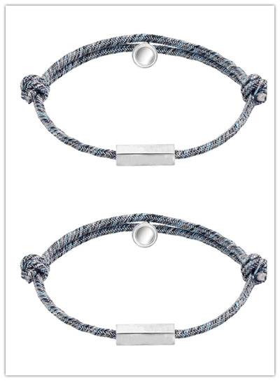 Pulsera de Pareja Personalizada con Imán - Acero Inoxidable Promesa de Amor Eterno - Image 11
