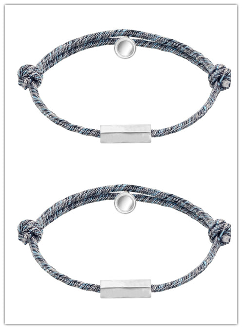 Pulsera de Pareja Personalizada con Imán - Acero Inoxidable Promesa de Amor Eterno - Image 11
