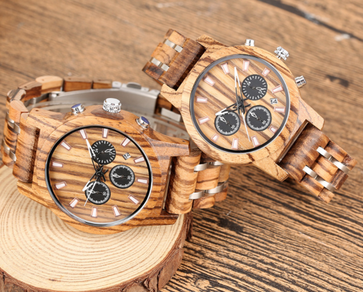 Reloj de Pareja en Madera y Cuarzo - Diseño Elegante Unisex - Image 3