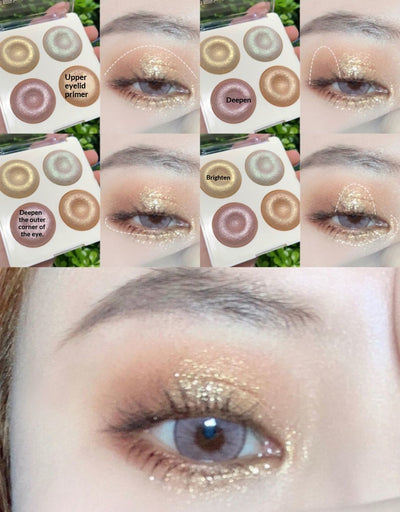Paleta de Iluminadores Cuatro Tonos con Sombras Brillantes - Image 12