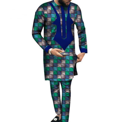 Conjunto Hombre Pantalón y Playera Estampado Batik Algodón