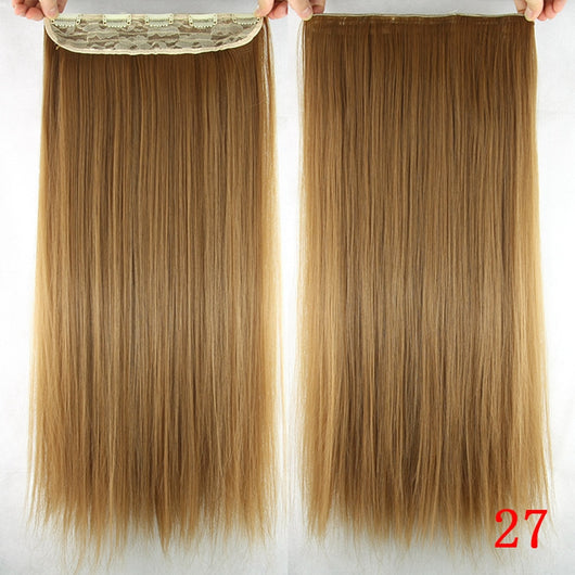Peluca de un clip con cinco extensiones de cabello sintético - Image 5