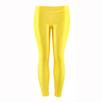 Pantalones Capri Elásticos Talle Bajo Brillante en Colores Neón para Mujer - Image 14