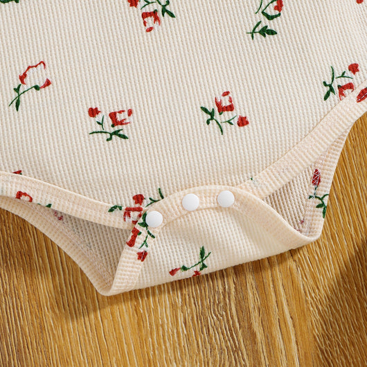Conjunto de Tirantes Floral para Bebé - Set de 3 Piezas en Tela Waffle - Image 14