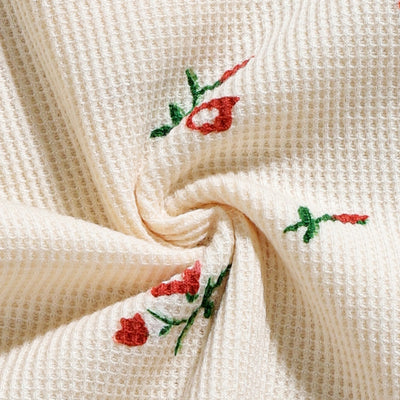 Conjunto de Tirantes Floral para Bebé - Set de 3 Piezas en Tela Waffle - Image 15