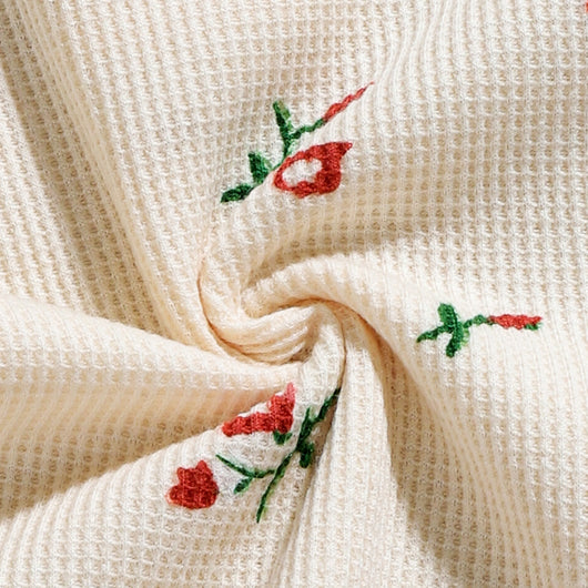 Conjunto de Tirantes Floral para Bebé - Set de 3 Piezas en Tela Waffle - Image 15