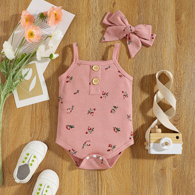 Conjunto de Tirantes Floral para Bebé - Set de 3 Piezas en Tela Waffle - Image 22