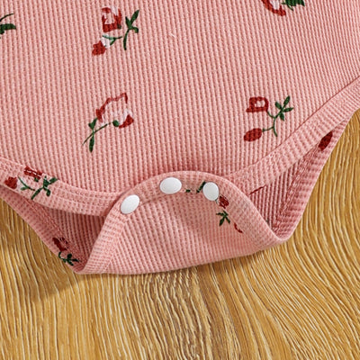 Conjunto de Tirantes Floral para Bebé - Set de 3 Piezas en Tela Waffle - Image 23