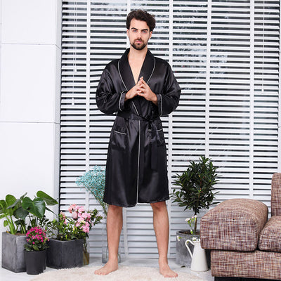 Pijama de Seda Ligera con Manga Larga para Verano - Image 2