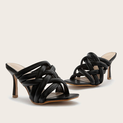 Sandalias de Tacón Alto con Punta Cuadrada para Niña - Image 5