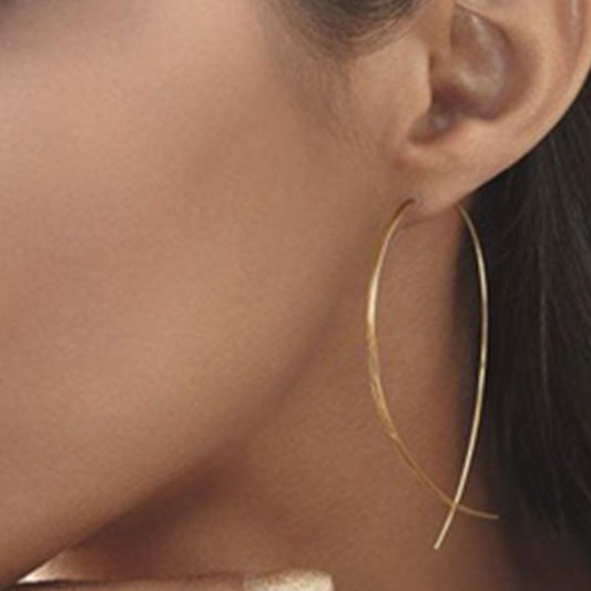Aretes Largos de Cadena Serpiente con Borla - Joyería Minimalista para Mujeres - Image 2