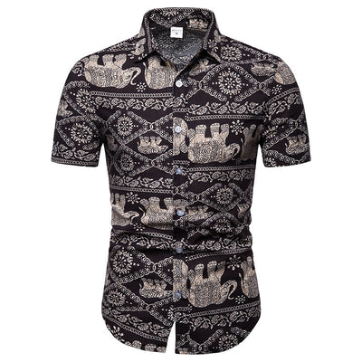 Camisa Casual de Playa para Hombre con Estampado - Image 8