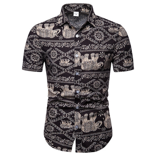 Camisa Casual de Playa para Hombre con Estampado - Image 8