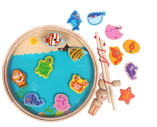 Juego de Pesca Magnético con Piezas de Madera - Image 3