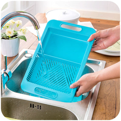 Tabla de Corte Multifunción con Colador Integrado para Cocina - Image 15