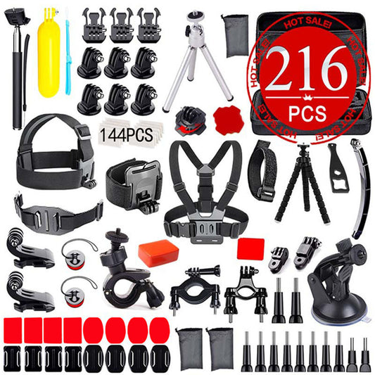Kit Completo de Accesorios para Cámara de Acción y Fotografía
