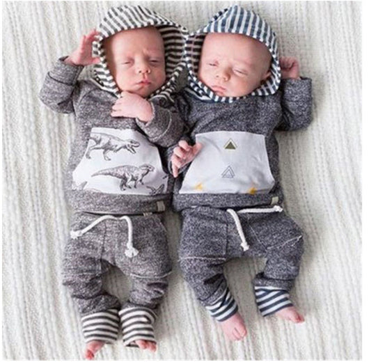Conjunto de Dos Piezas con Capucha Estampado Dinosaurio - Image 2