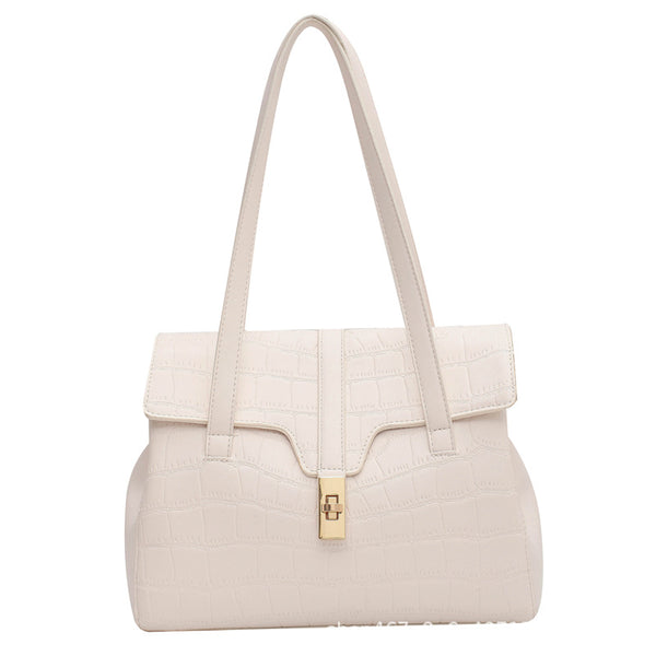 Bolsa de Hombro Portátil para Mujer con Textura Moderna