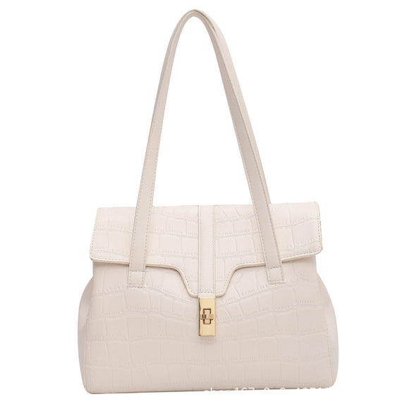 Bolsa de Hombro Portátil para Mujer con Textura Moderna