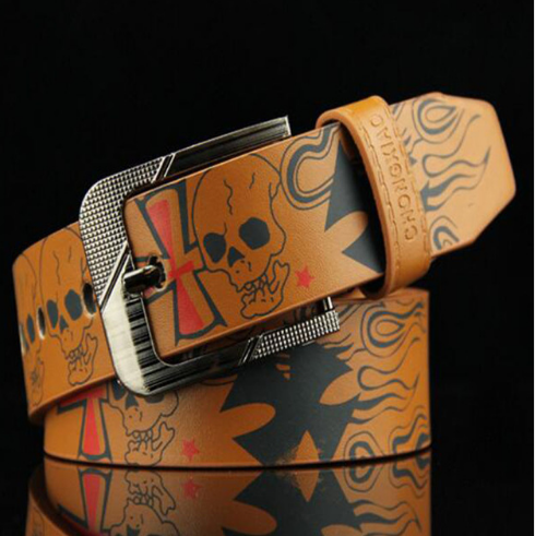Cinturón de Cuero con Estampado Calavera Funky - Image 4