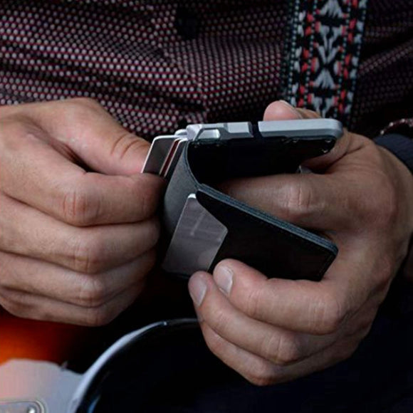 Billetera Protectora de Aluminio Anti-Robo y Anti-Magnética