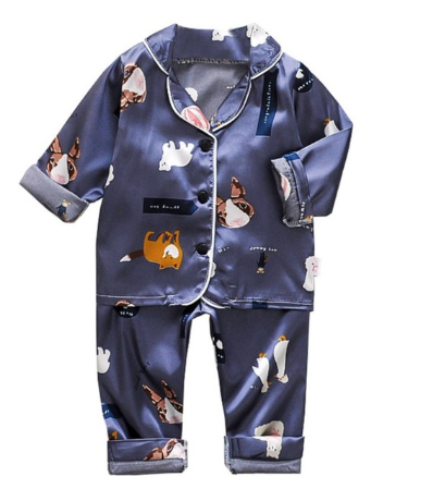 Pijama de Manga Larga Color Sólido para Otoño - Image 5
