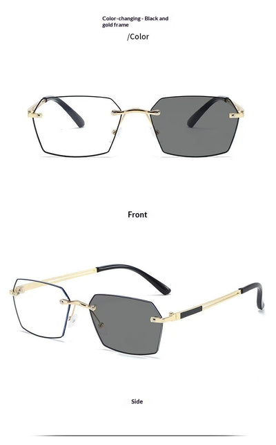 Gafas Bifocales para Hombre con Lentes Fotocromáticas sin Marco - Image 6