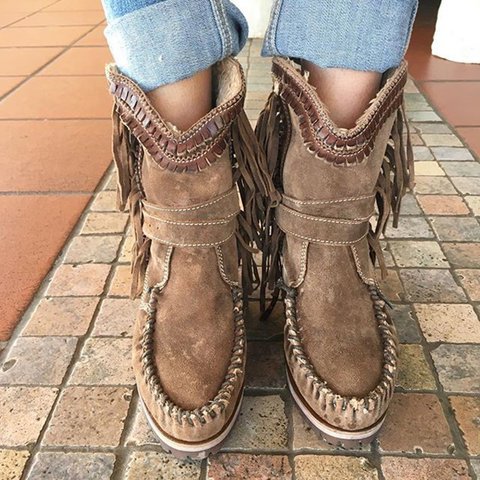 Botas Cortas de Moda con Borlas - Image 6