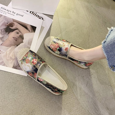 Zapatos Estilo Pescador con Estampado de Hierba para Mujer - Suela Plana - Image 3