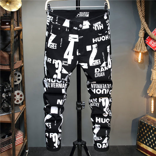 Pantalones Slim Fit con Estampado Floral y Tela Elástica para Hombre - Image 3